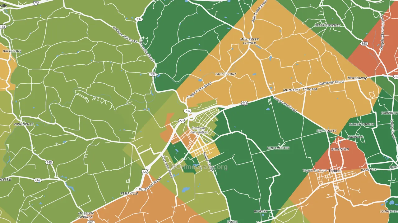19530, PA Map of Drug-Related Crime Rates