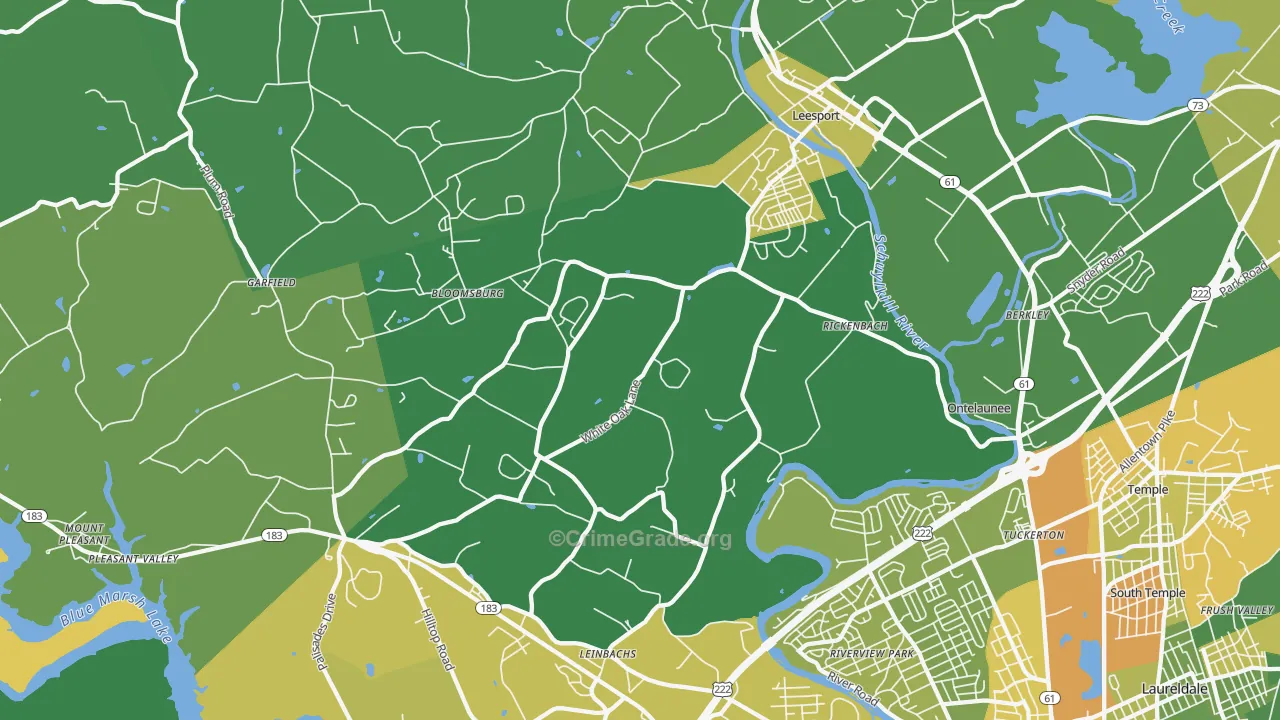 19533, PA Map of Drug-Related Crime Rates