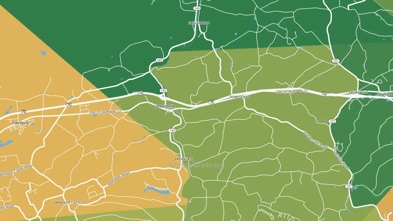 19534, PA Map of Drug-Related Crime Rates