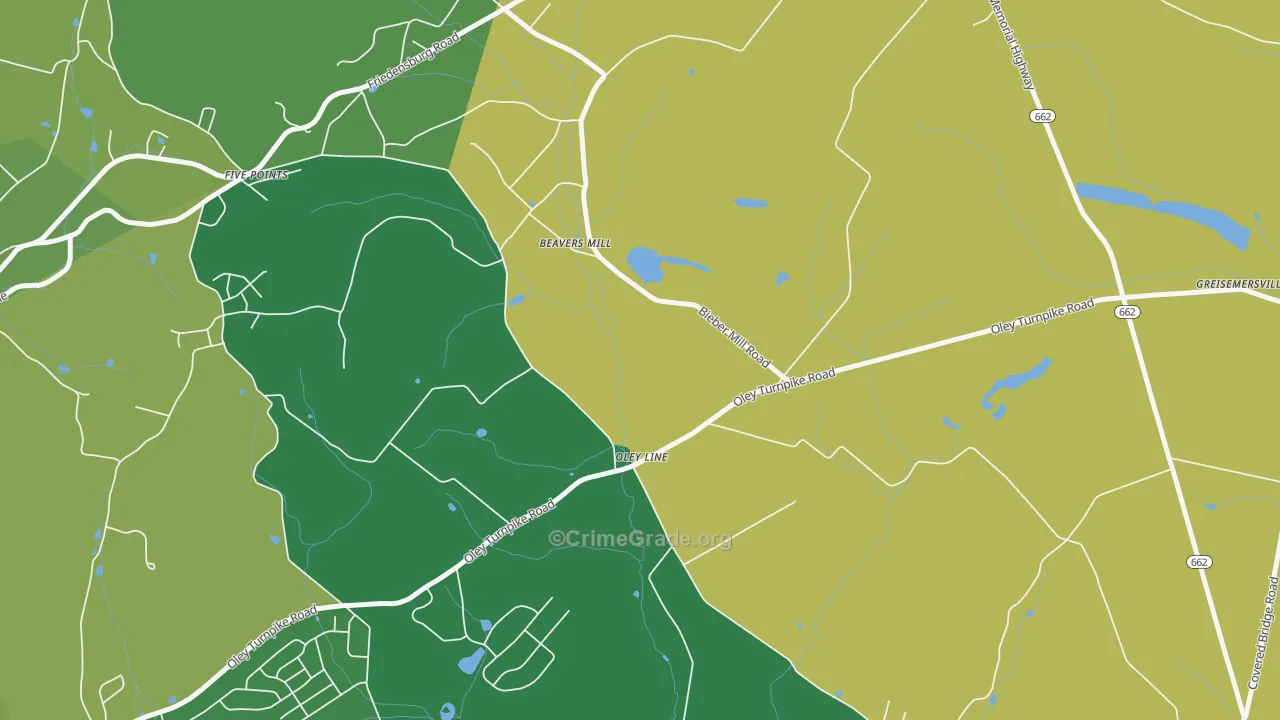 19535, PA Map of Drug-Related Crime Rates