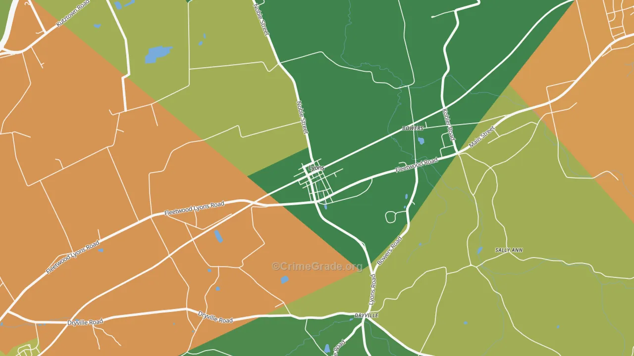 19536, PA Map of Drug-Related Crime Rates