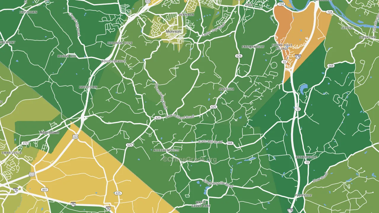 19540, PA Map of Drug-Related Crime Rates
