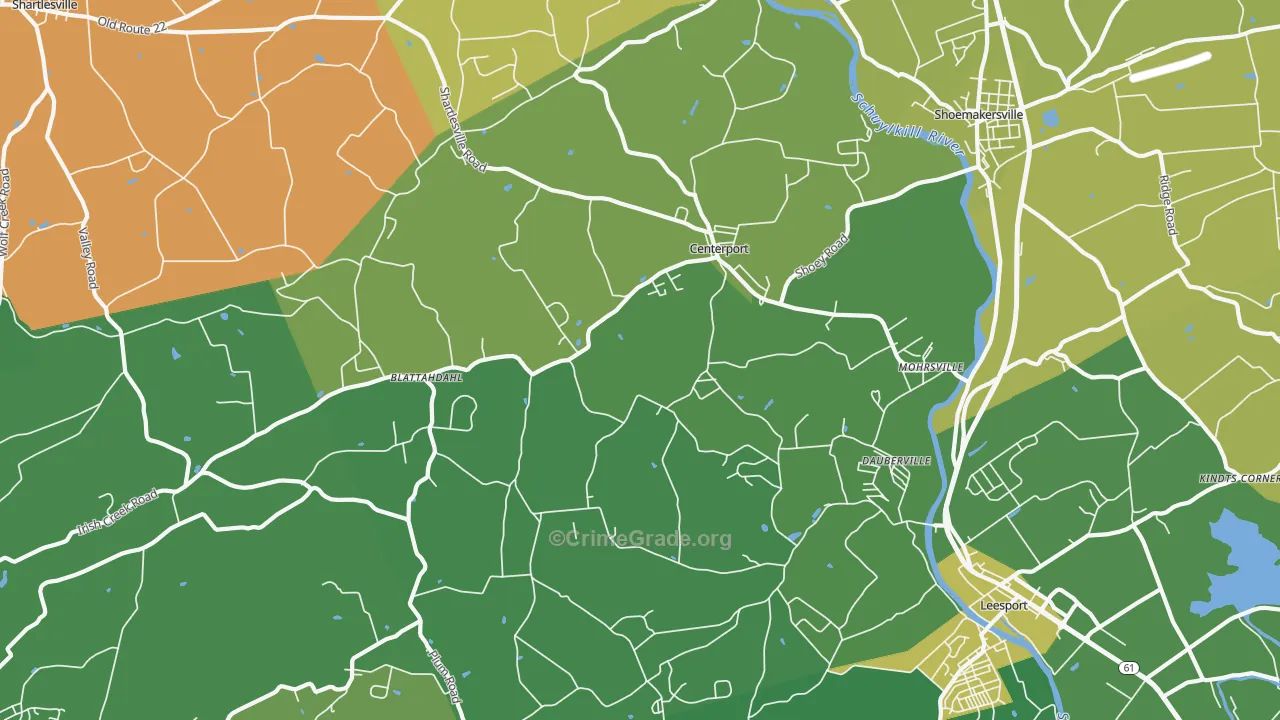 19541, PA Map of Drug-Related Crime Rates
