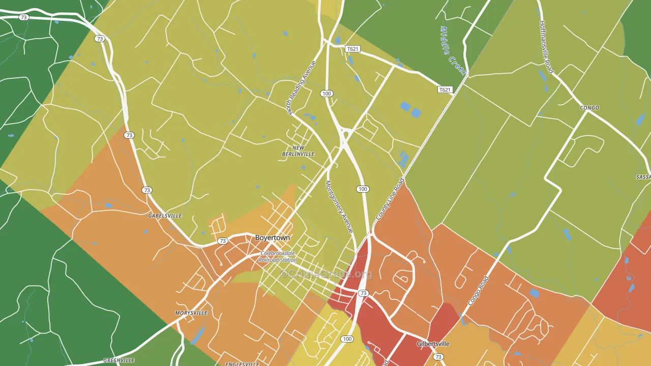 19545, PA Map of Drug-Related Crime Rates