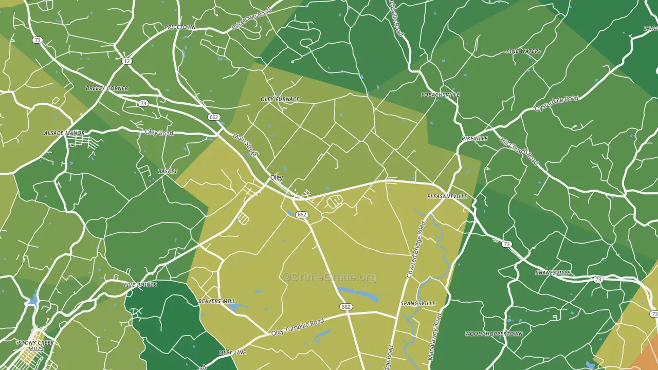 19547, PA Map of Drug-Related Crime Rates