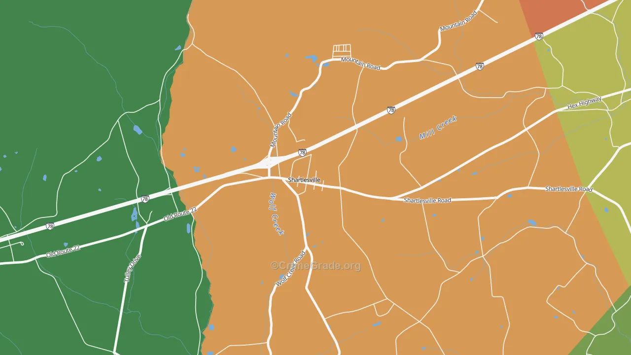 19554, PA Map of Drug-Related Crime Rates