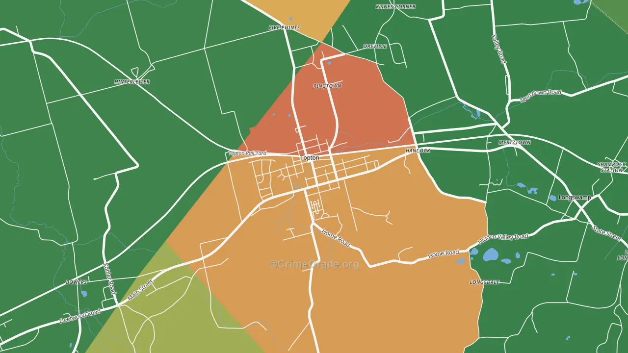 19562, PA Map of Drug-Related Crime Rates