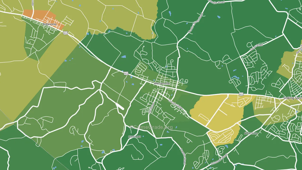19565, PA Map of Drug-Related Crime Rates