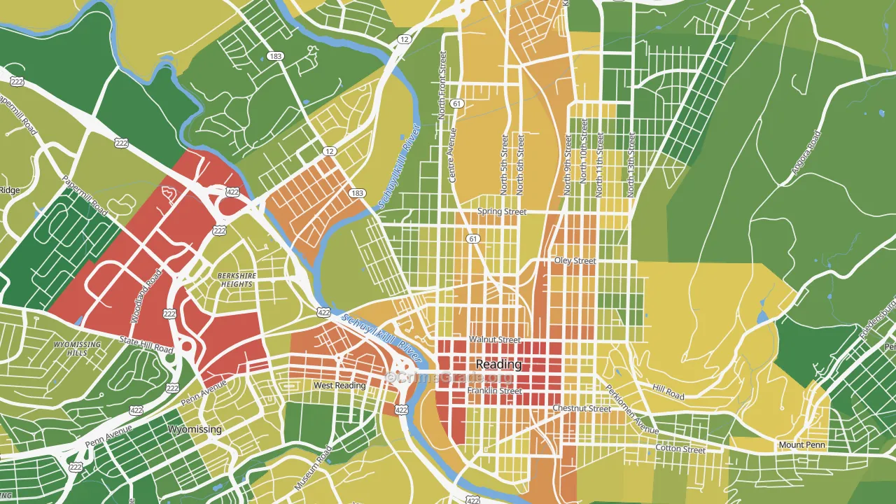 19601, PA Map of Drug-Related Crime Rates