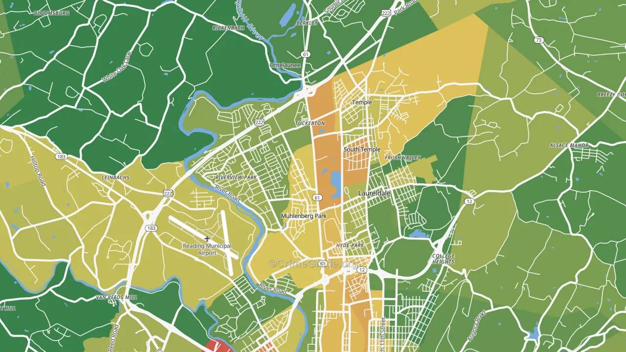 19605, PA Map of Drug-Related Crime Rates