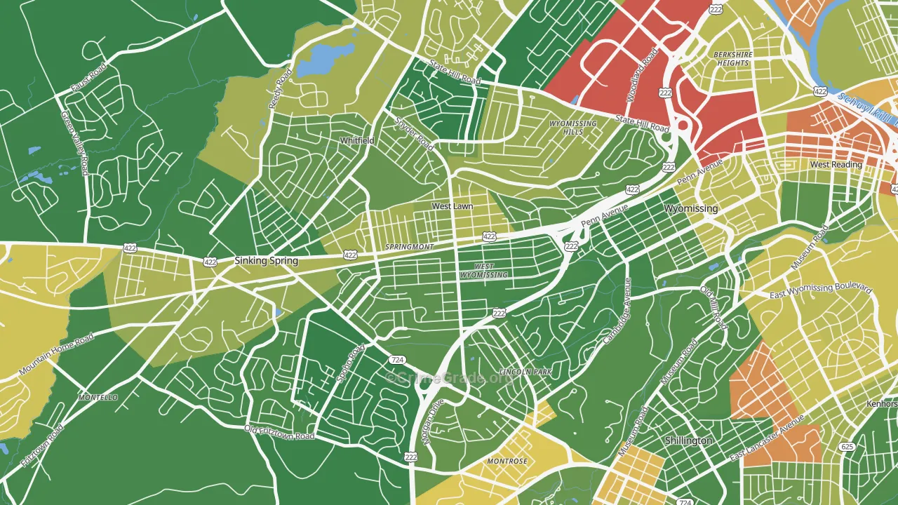 19609, PA Map of Drug-Related Crime Rates