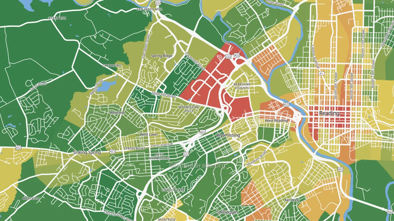 19610, PA Map of Drug-Related Crime Rates