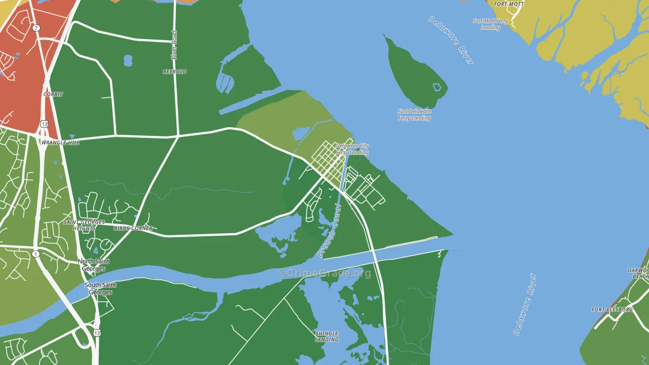 19706, DE Map of Drug-Related Crime Rates