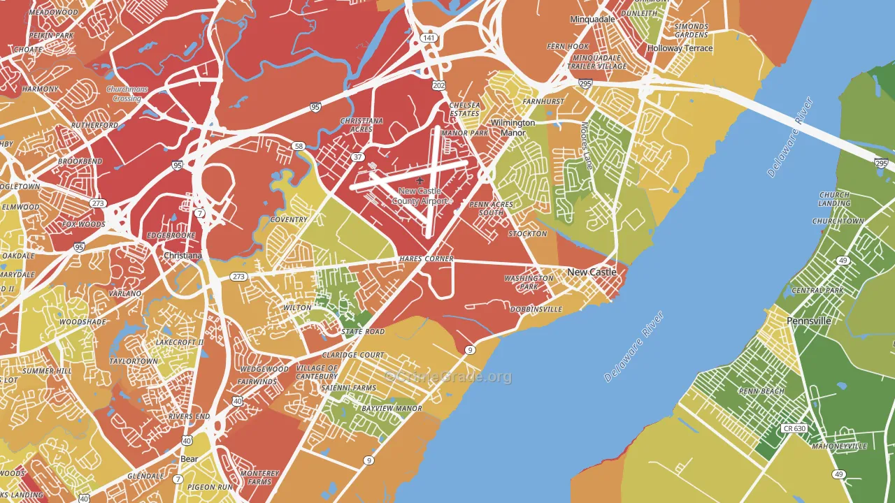 19720, DE Map of Drug-Related Crime Rates