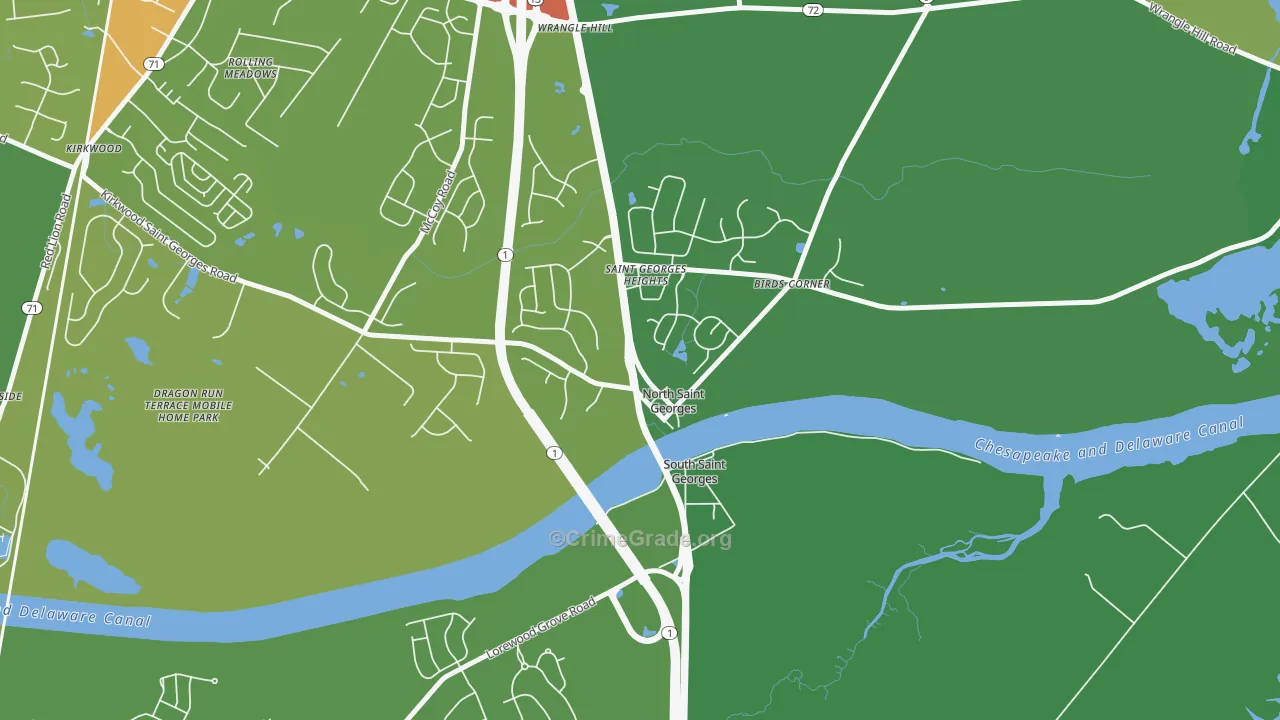 19733, DE Map of Drug-Related Crime Rates