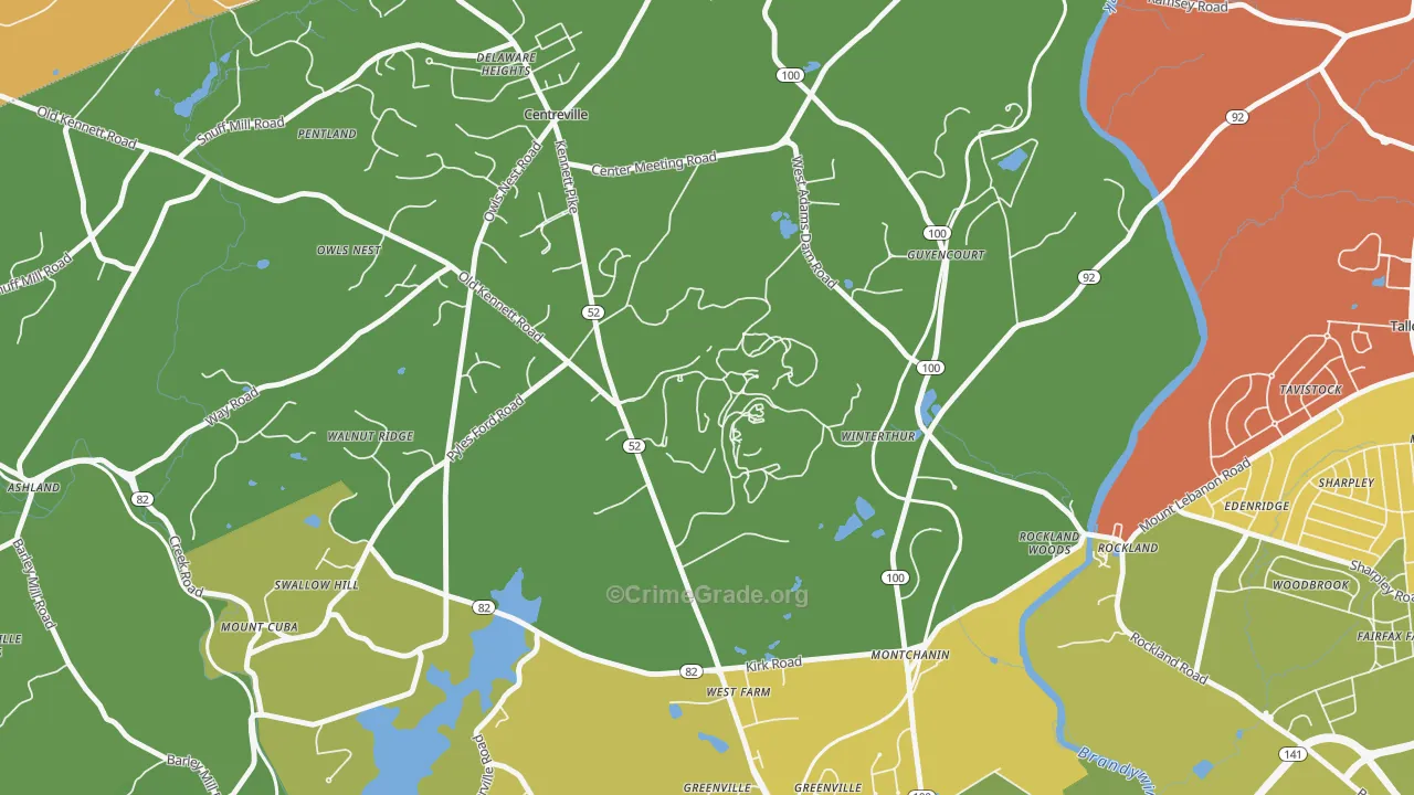 19735, DE Map of Drug-Related Crime Rates