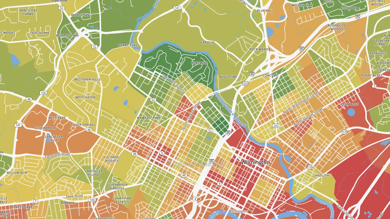 19806, DE Map of Drug-Related Crime Rates