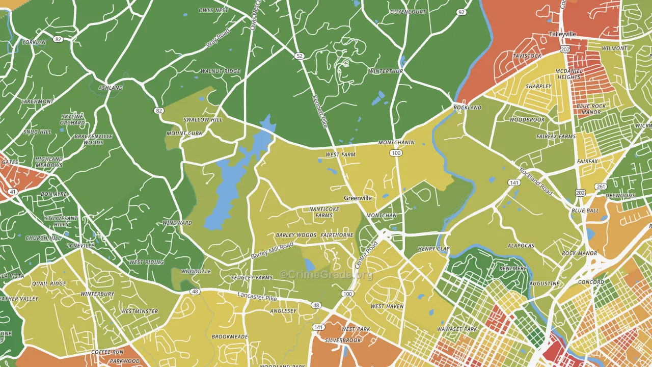 19807, DE Map of Drug-Related Crime Rates