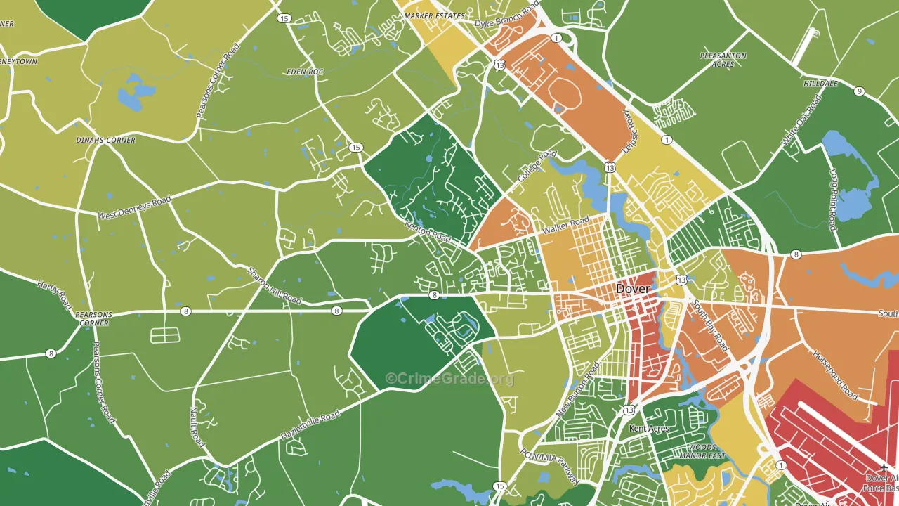 19904, DE Map of Drug-Related Crime Rates
