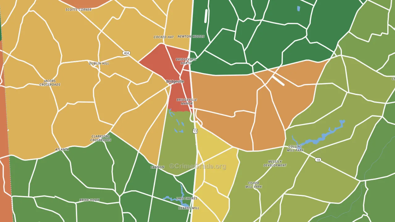 19933, DE Map of Drug-Related Crime Rates
