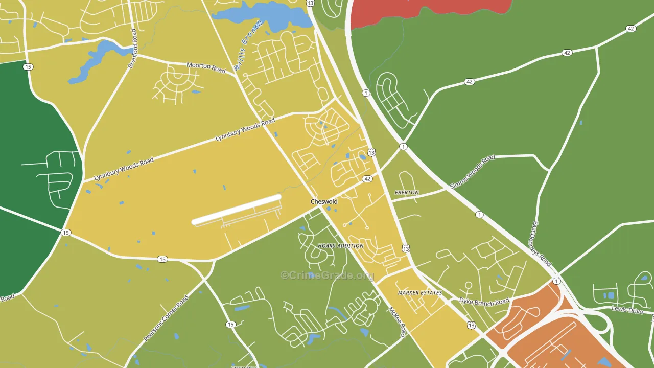 19936, DE Map of Drug-Related Crime Rates
