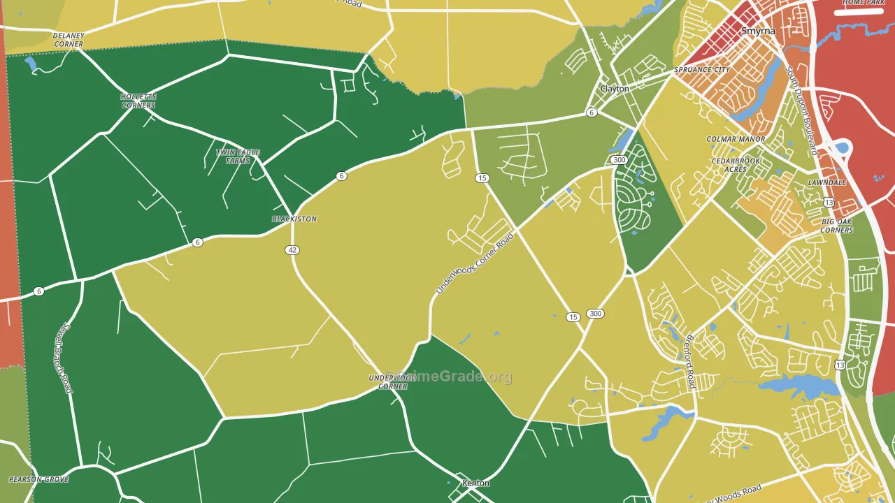 19938, DE Map of Drug-Related Crime Rates
