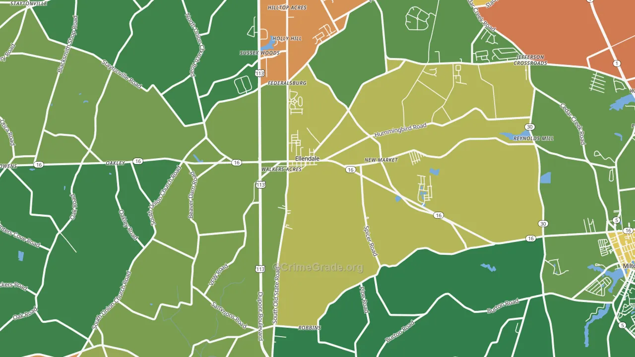 19941, DE Map of Drug-Related Crime Rates
