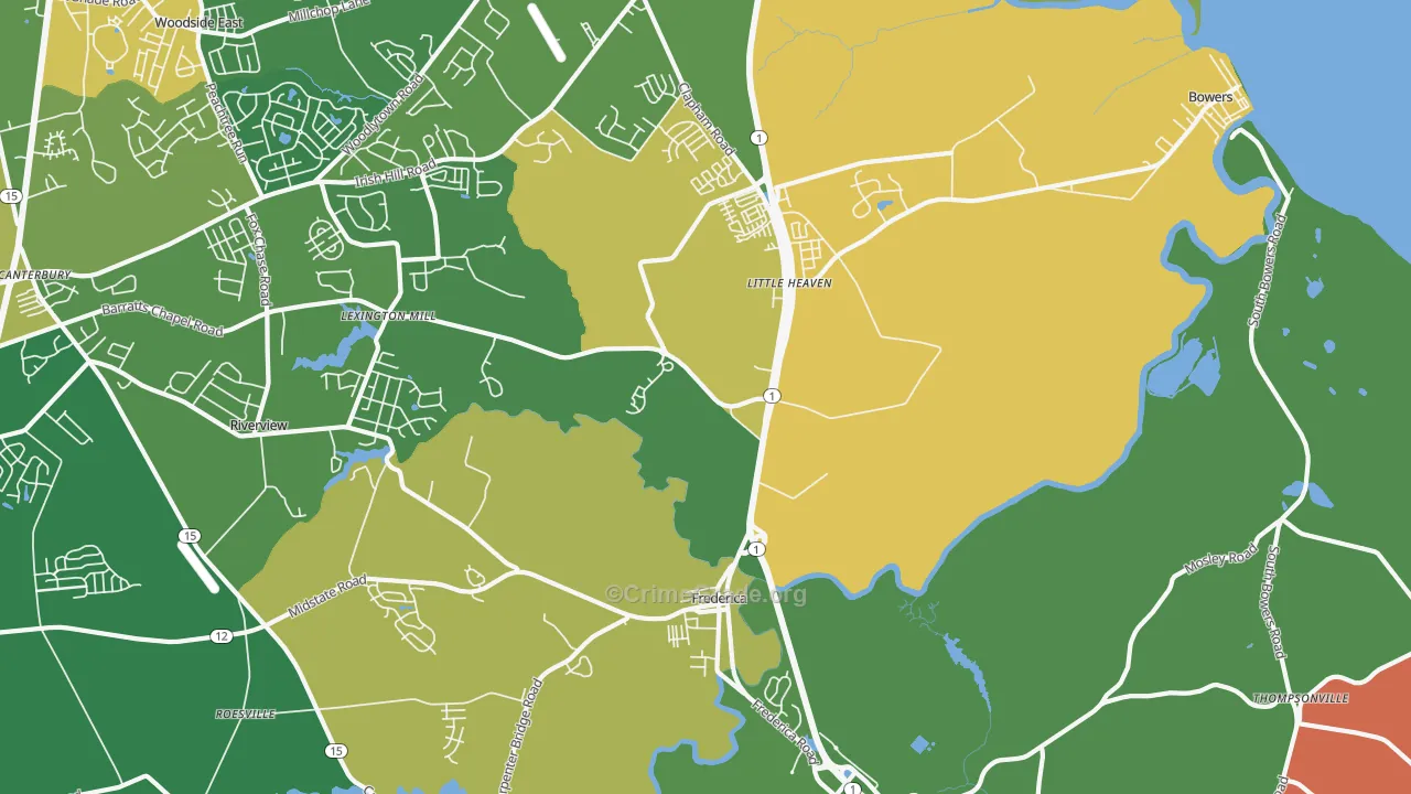 19946, DE Map of Drug-Related Crime Rates