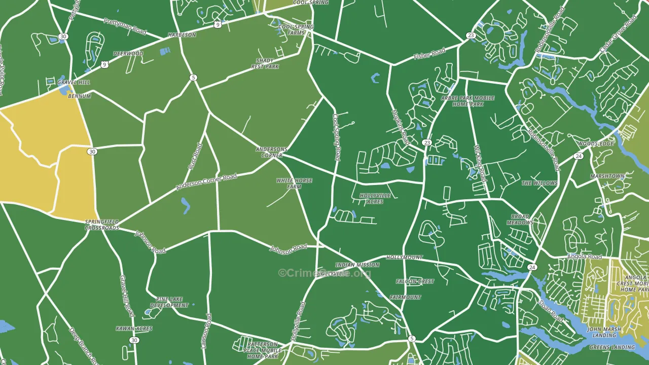 19951, DE Map of Drug-Related Crime Rates