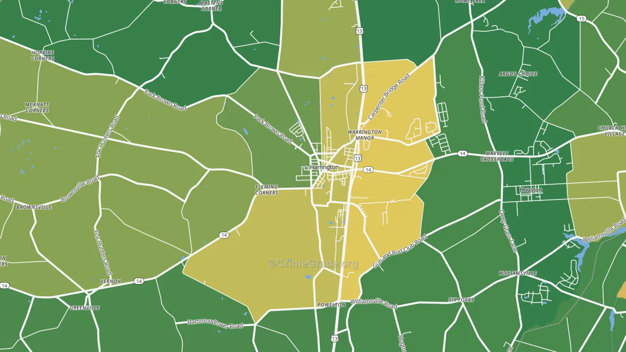 19952, DE Map of Drug-Related Crime Rates