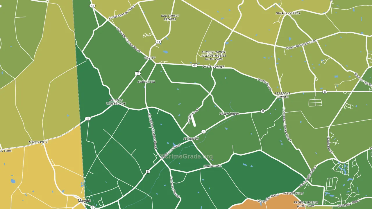 19953, DE Map of Drug-Related Crime Rates