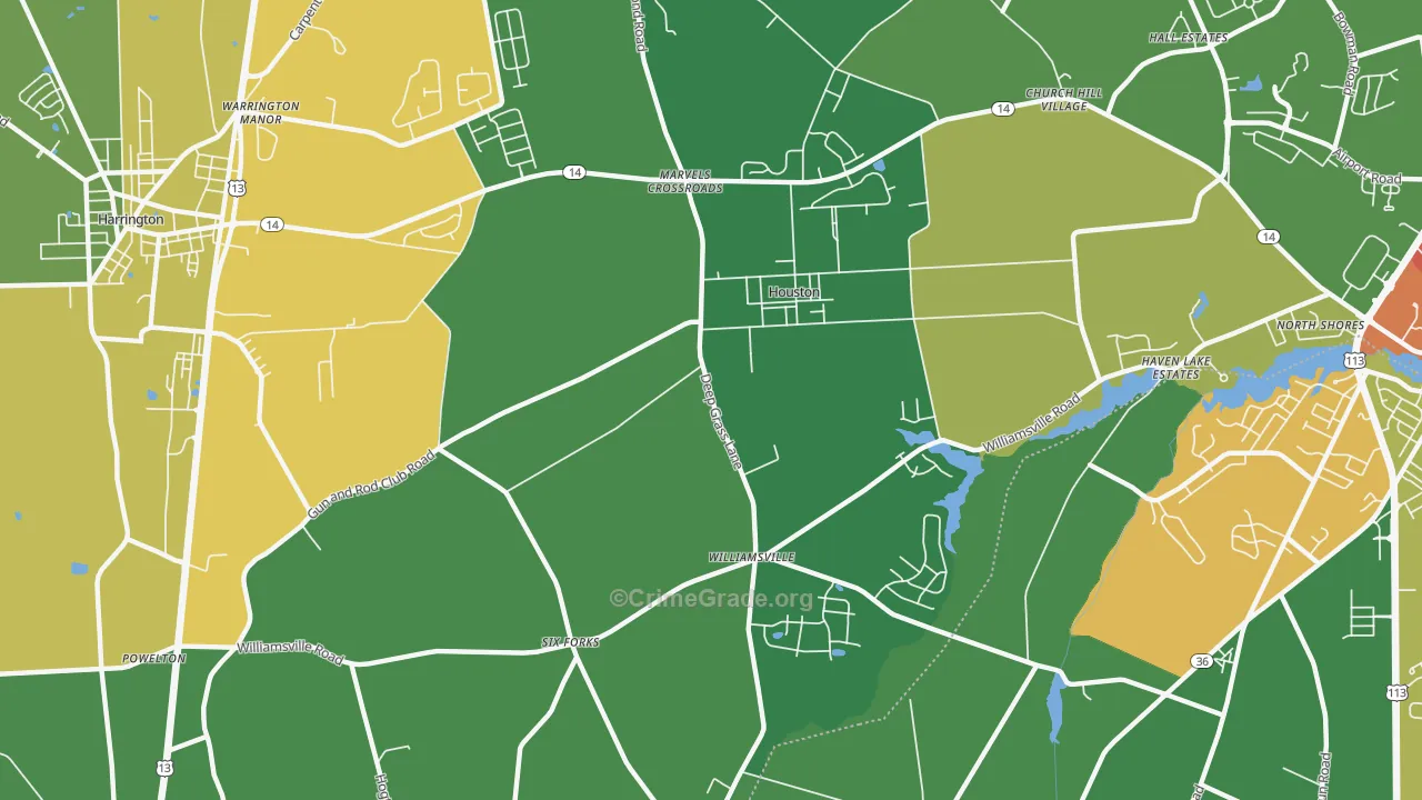 19954, DE Map of Drug-Related Crime Rates