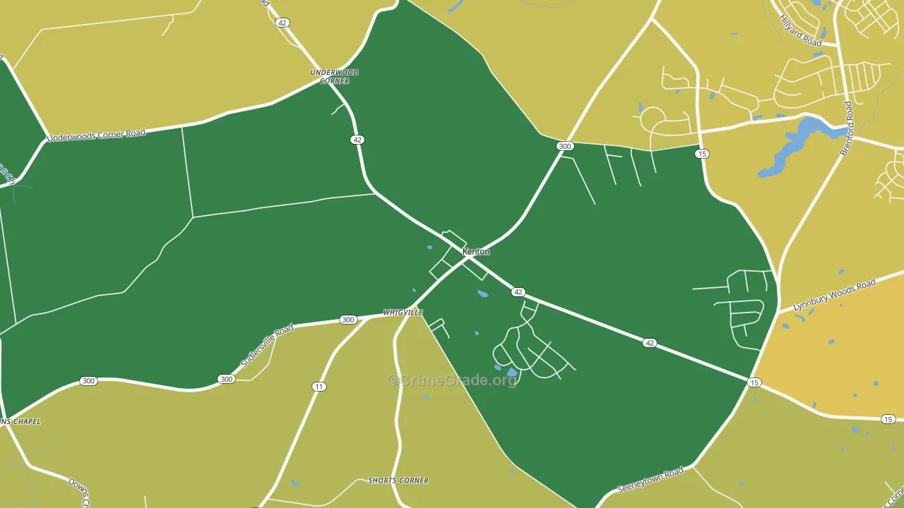 19955, DE Map of Drug-Related Crime Rates