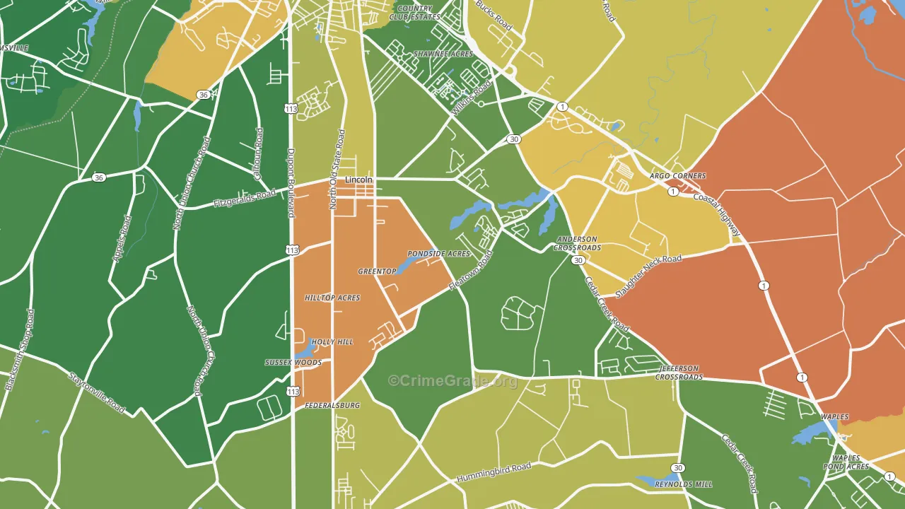 19960, DE Map of Drug-Related Crime Rates