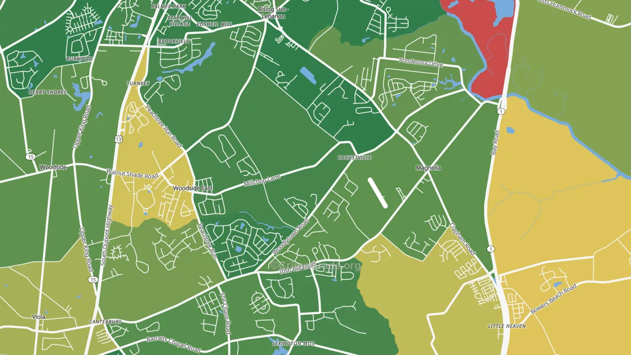19962, DE Map of Drug-Related Crime Rates
