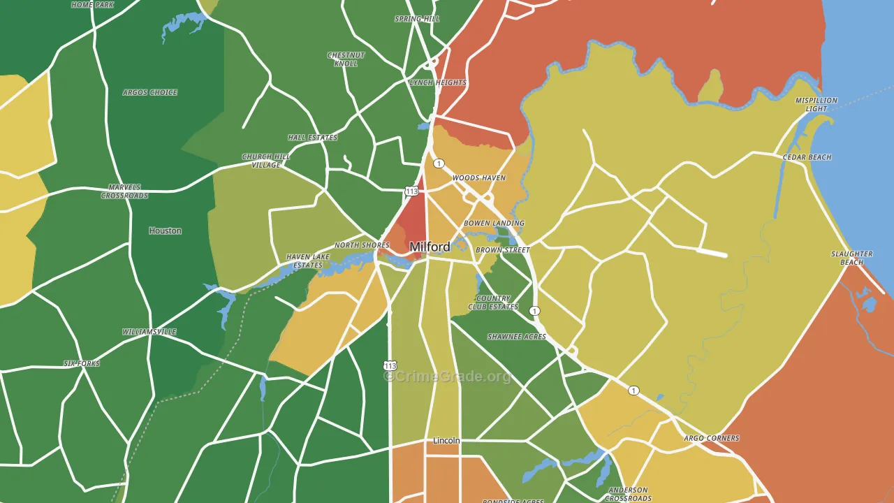 19963, DE Map of Drug-Related Crime Rates