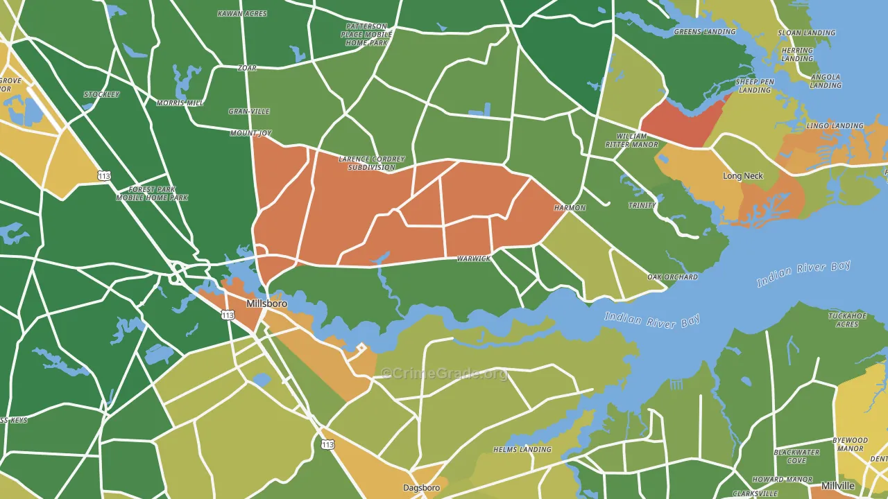 19966, DE Map of Drug-Related Crime Rates