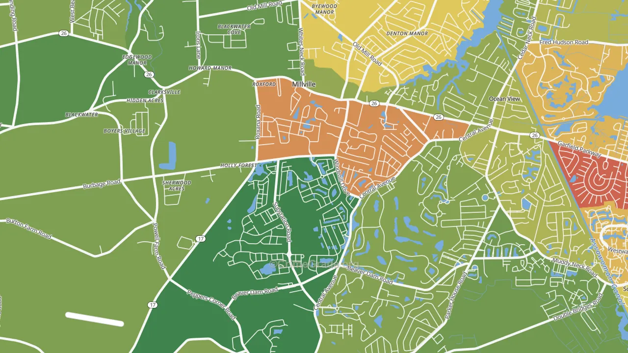 19967, DE Map of Drug-Related Crime Rates