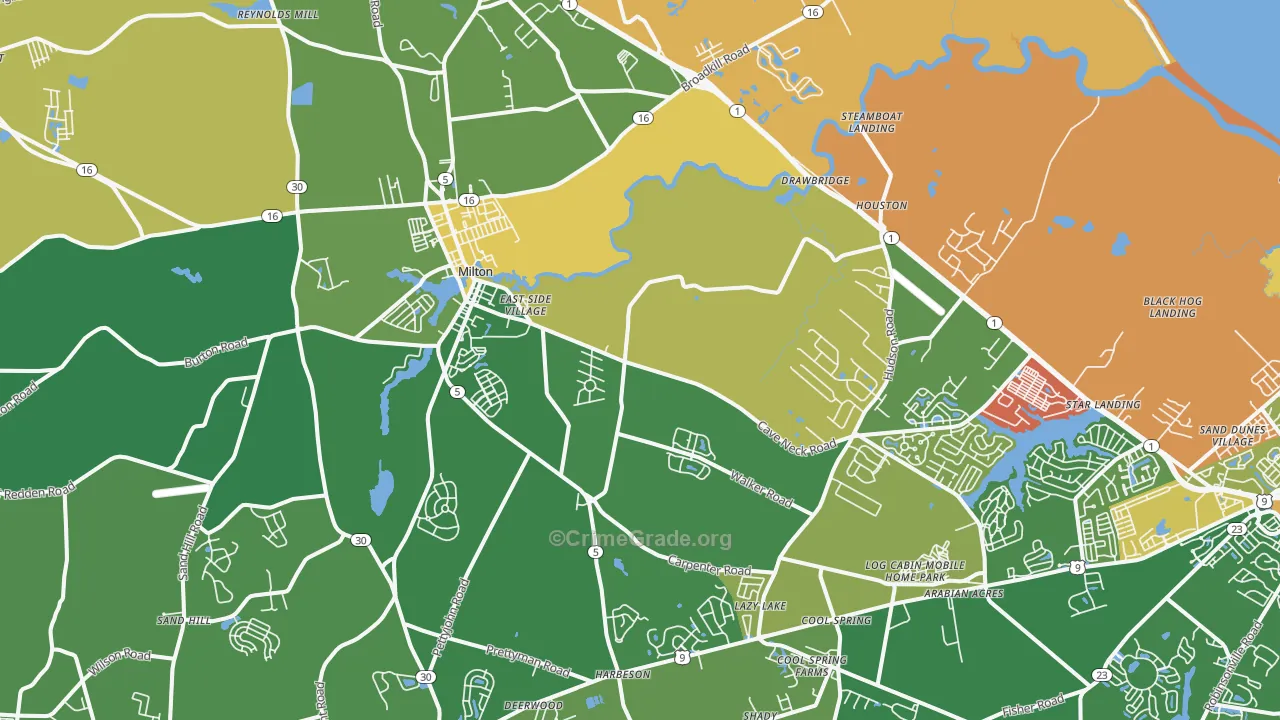 19968, DE Map of Drug-Related Crime Rates