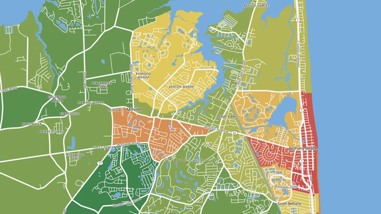19970, DE Map of Drug-Related Crime Rates