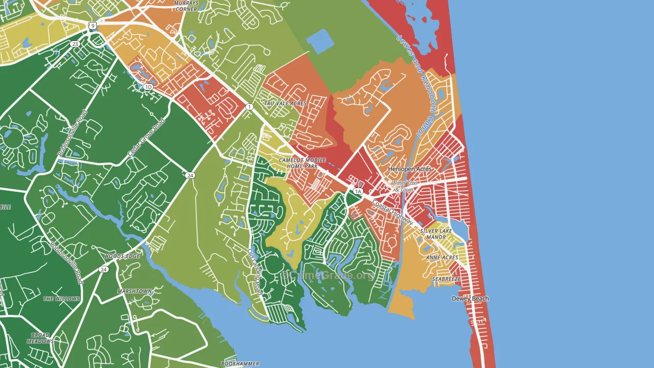 19971, DE Map of Drug-Related Crime Rates