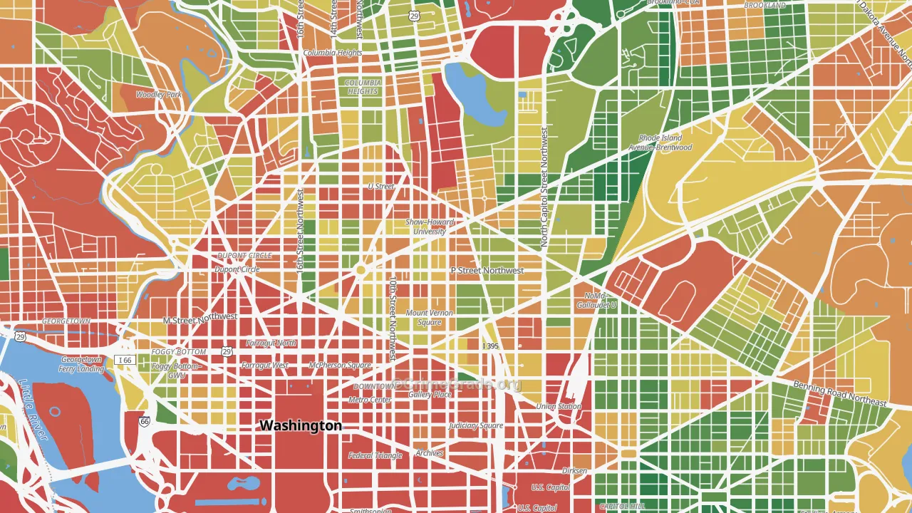 20001, DC Map of Drug-Related Crime Rates