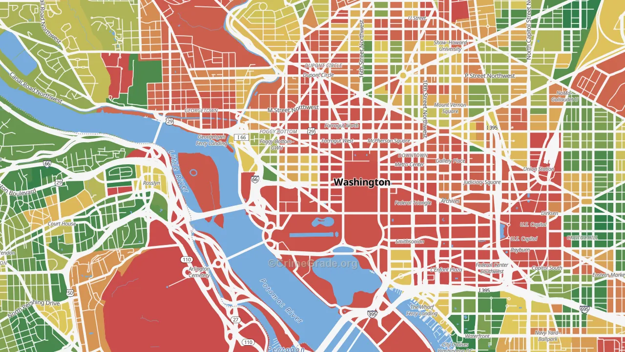 20006, DC Map of Drug-Related Crime Rates
