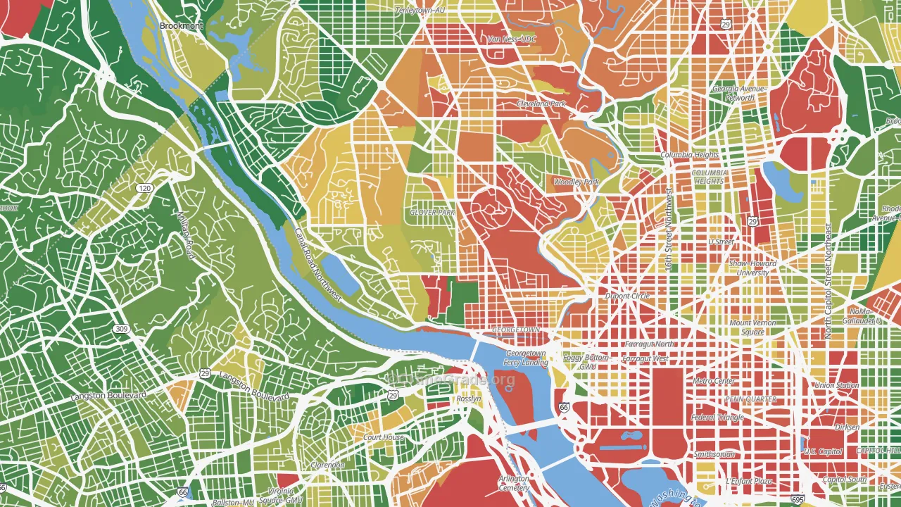 20007, DC Map of Drug-Related Crime Rates