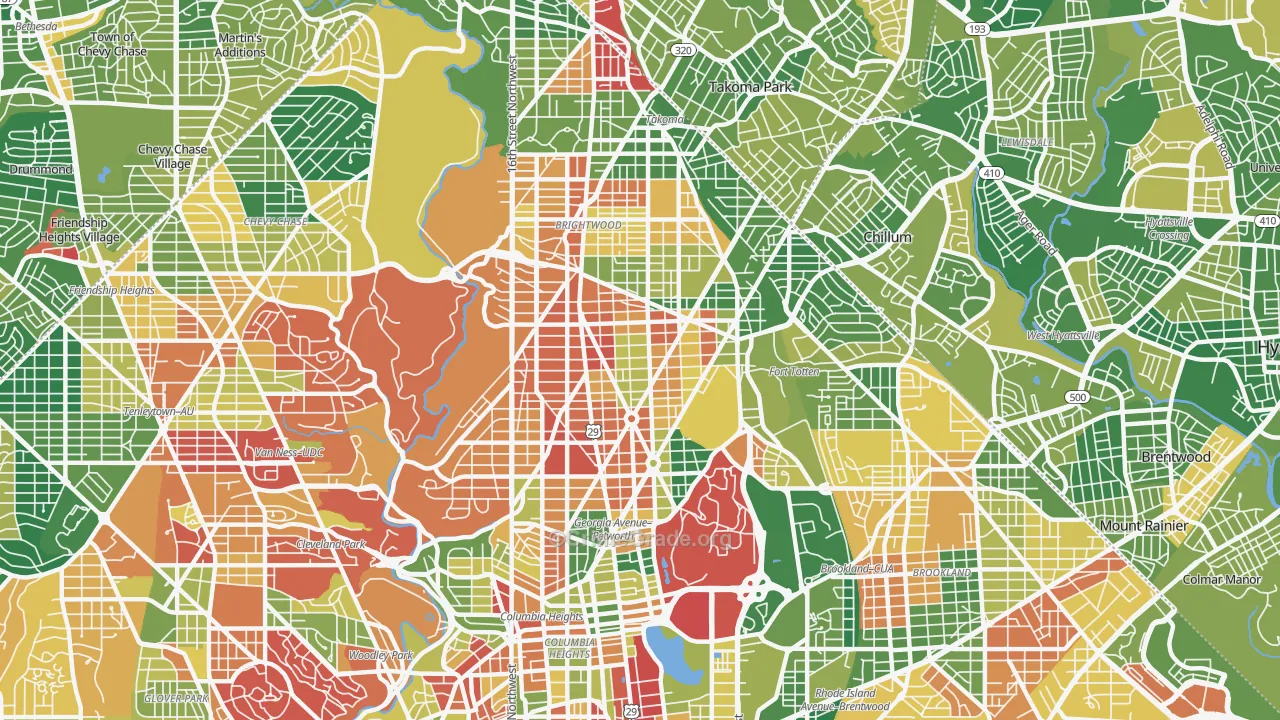 20011, DC Map of Drug-Related Crime Rates