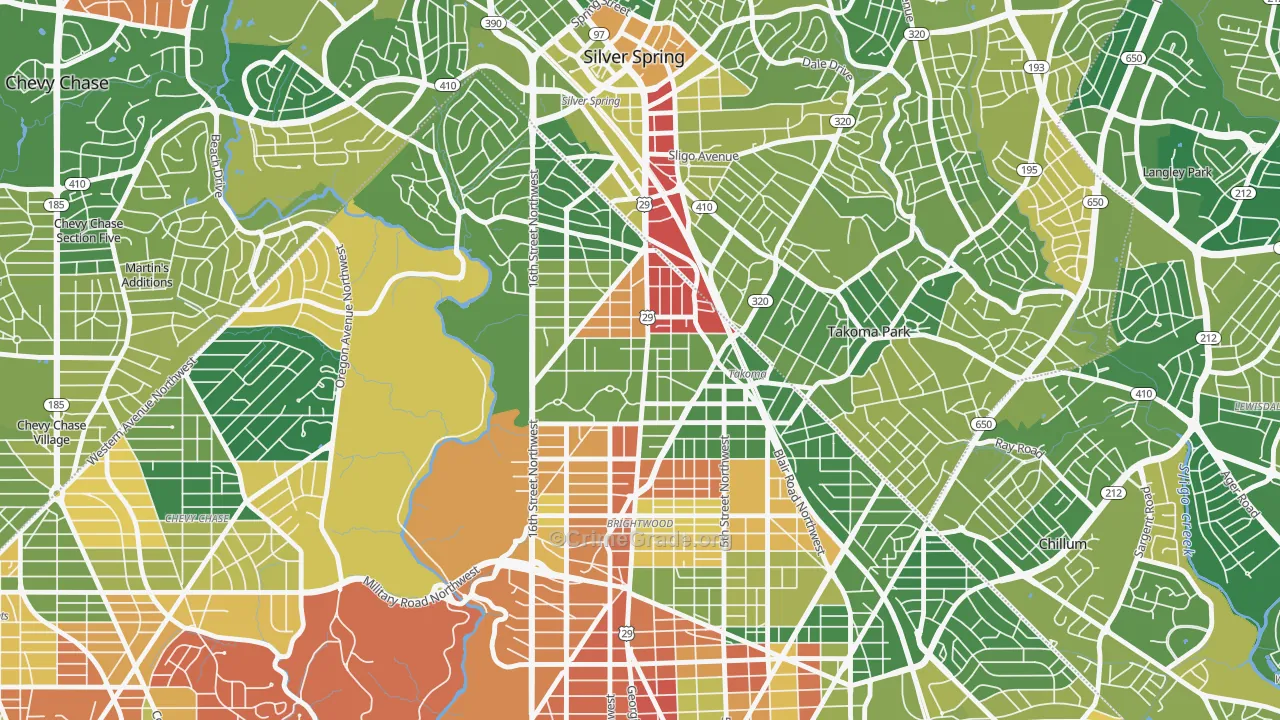 20012, DC Map of Drug-Related Crime Rates