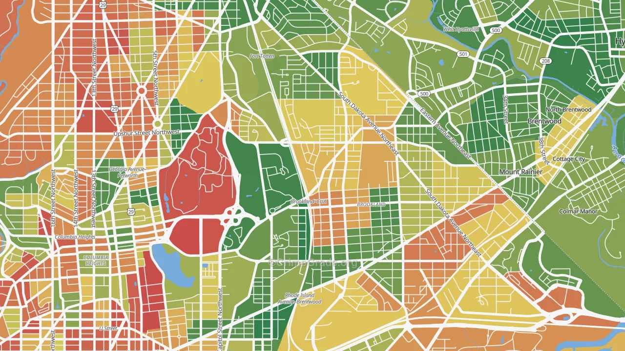 20017, DC Map of Drug-Related Crime Rates