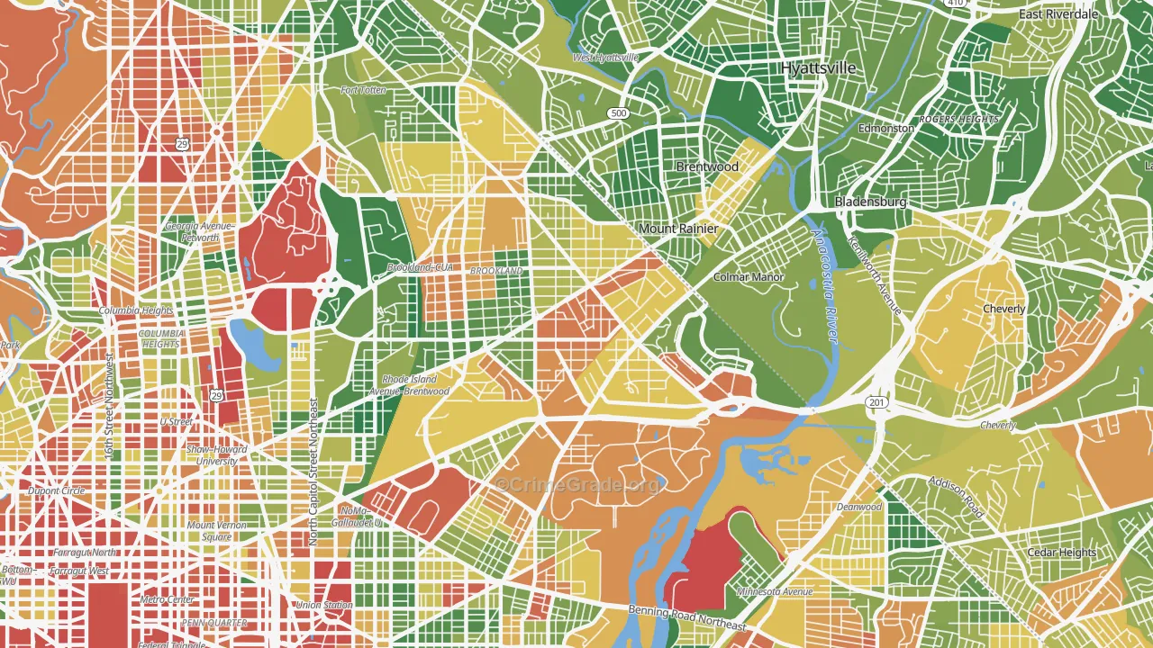 20018, DC Map of Drug-Related Crime Rates