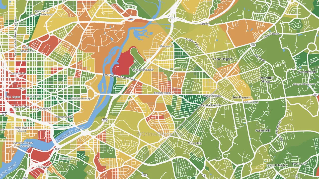 20019, DC Map of Drug-Related Crime Rates