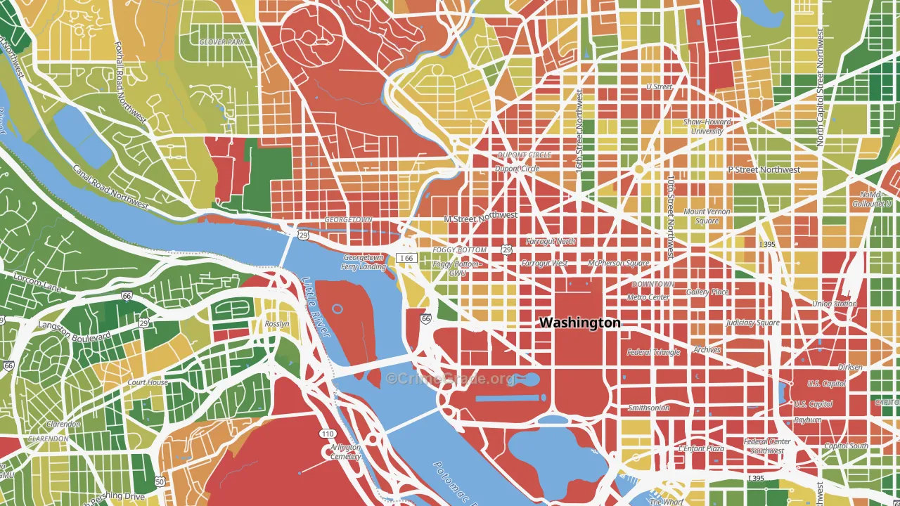 20037, DC Map of Drug-Related Crime Rates